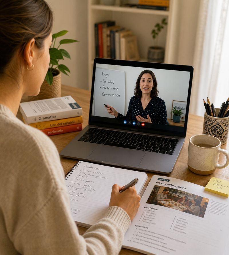 Clases de español formato online